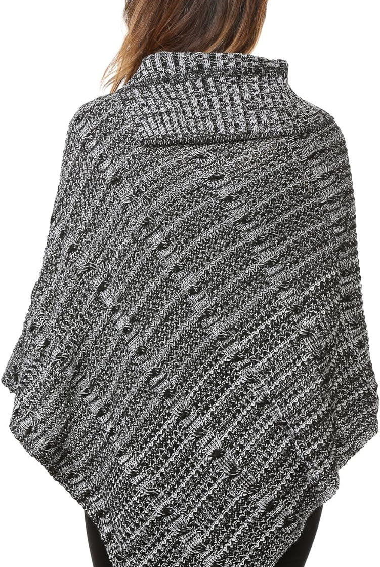 Button Knitted Poncho Knitted Jumper WearAll