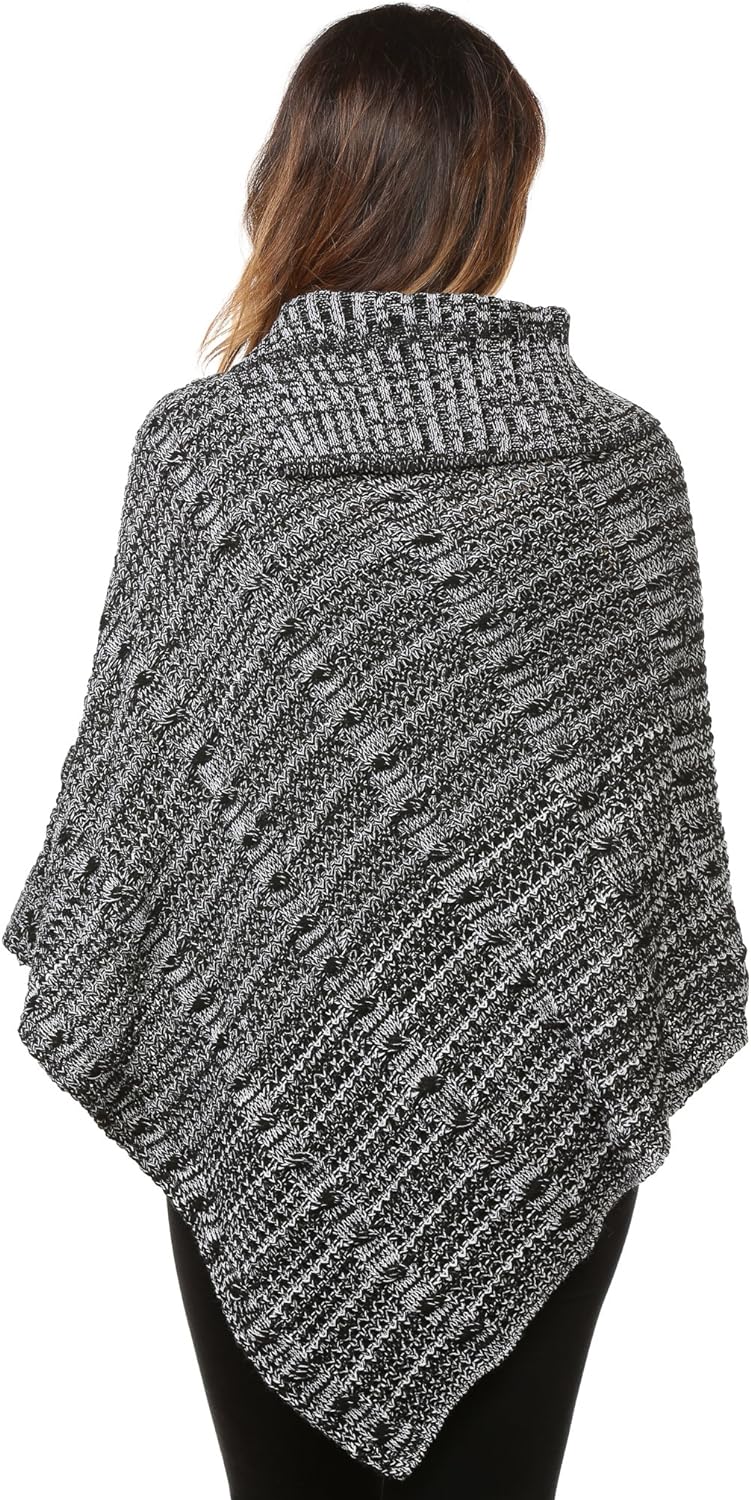 Button Knitted Poncho Knitted Jumper WearAll