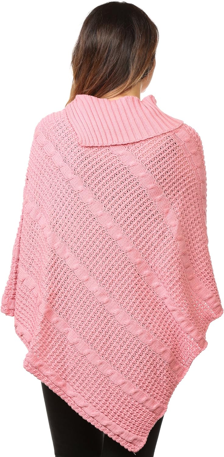 Button Knitted Poncho Knitted Jumper WearAll