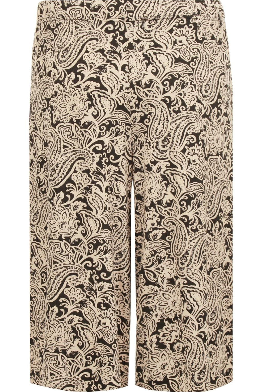 Abstract Paisley Print Culottes Shorts Culottes WearAll Black 12-14