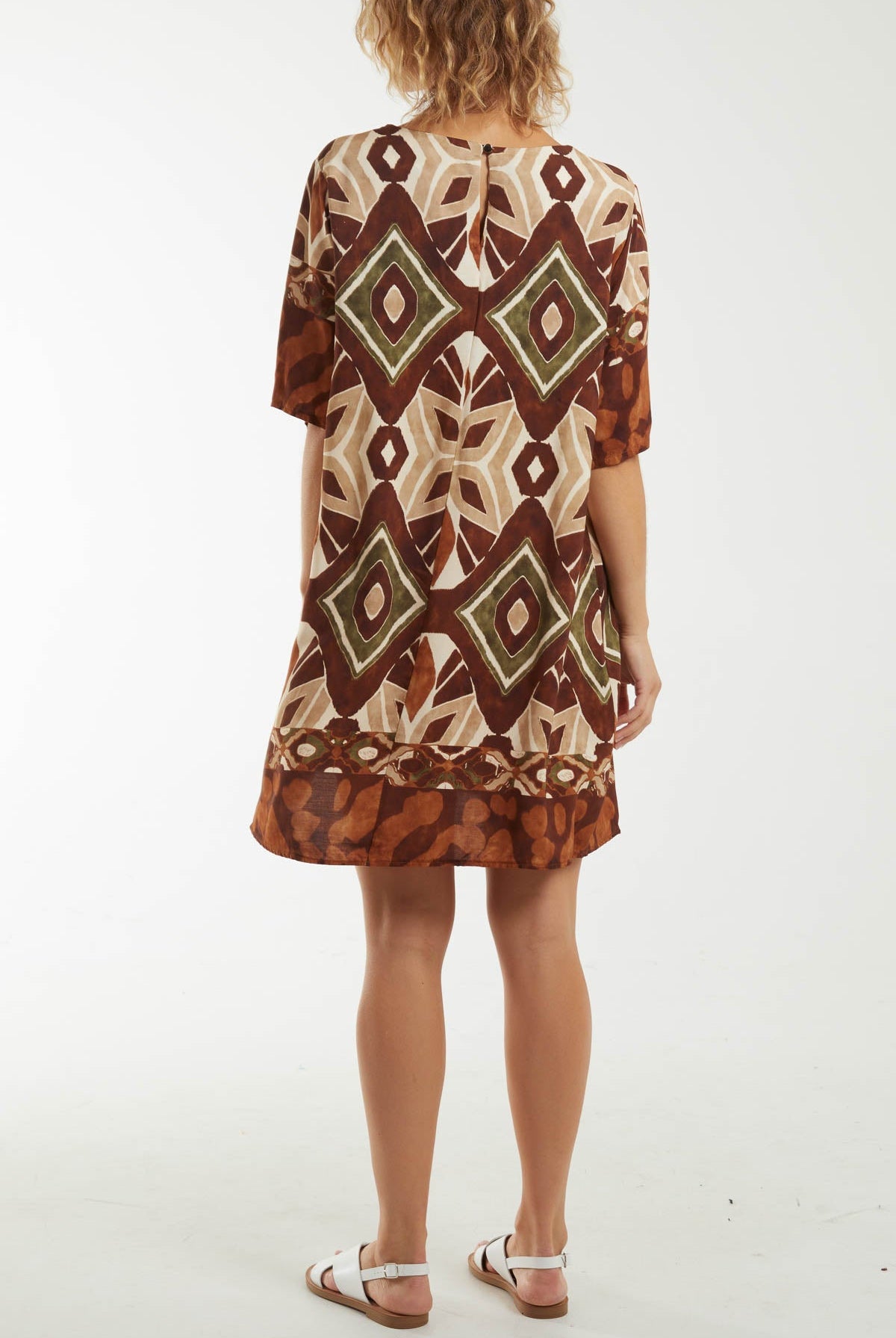 Tribal Short Sleeve Mini Dress Dresses WearAll
