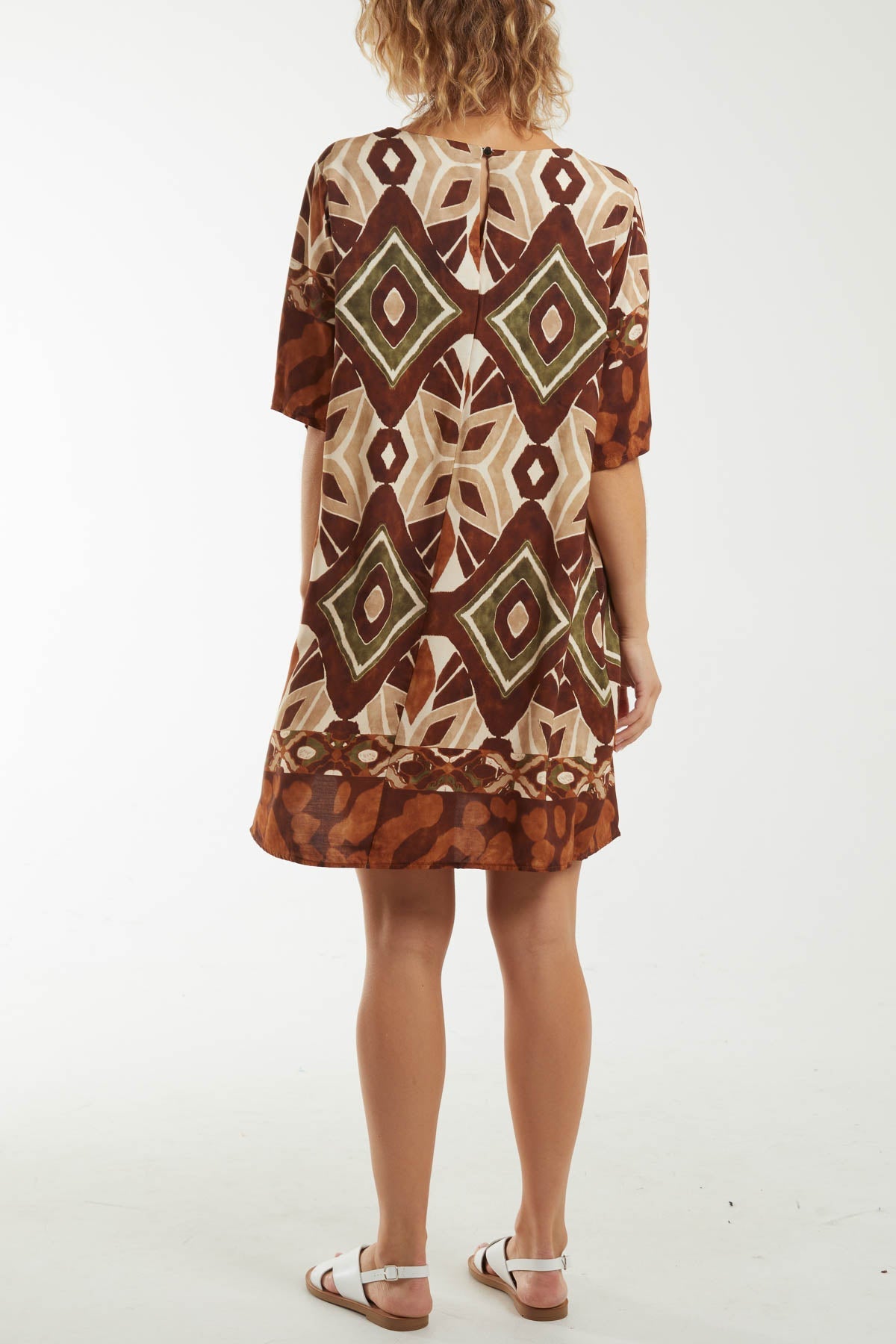 Tribal Short Sleeve Mini Dress Dresses WearAll