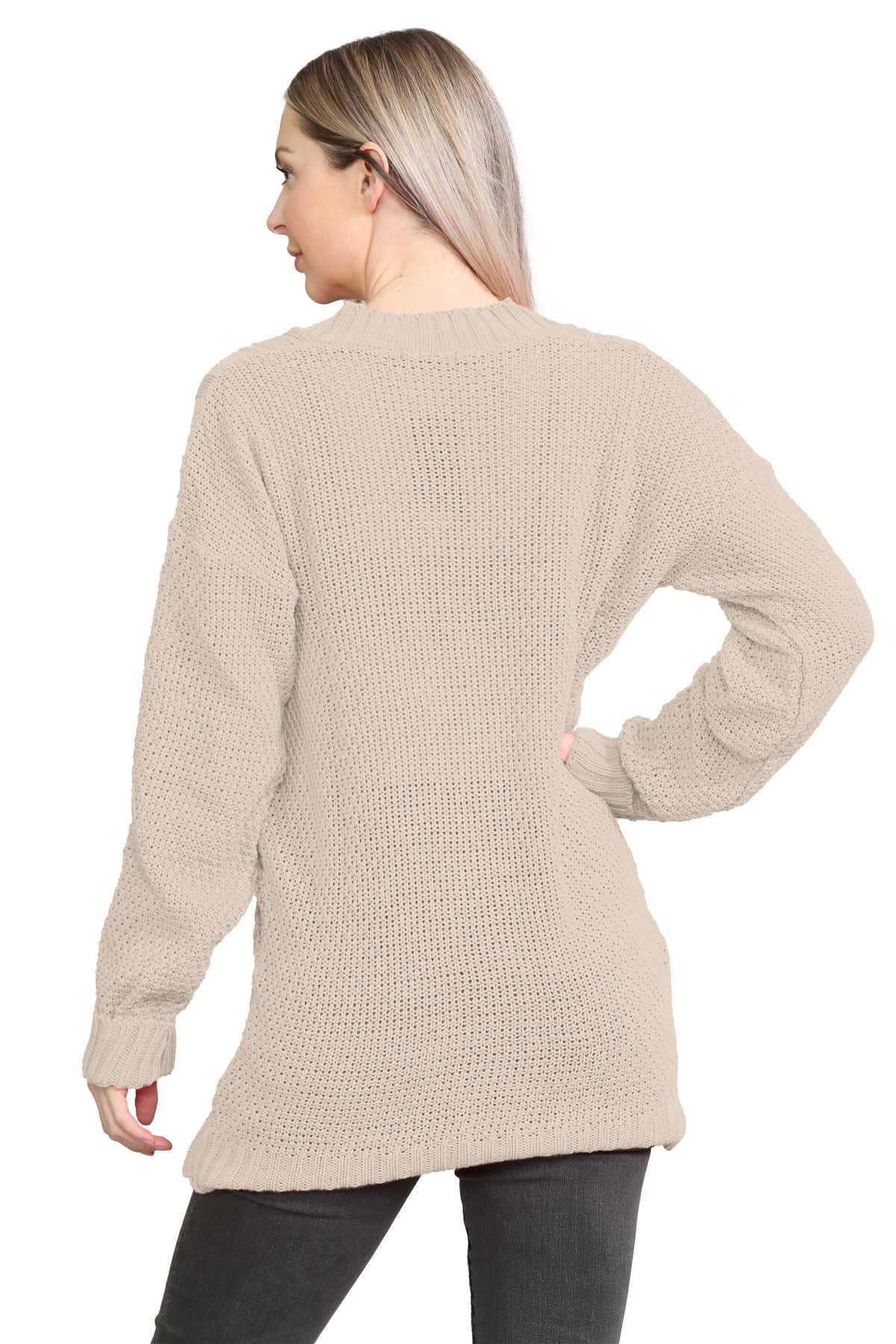 Plus Size Cable Knitted Button Cardigan Knitted Cardigan WearAll