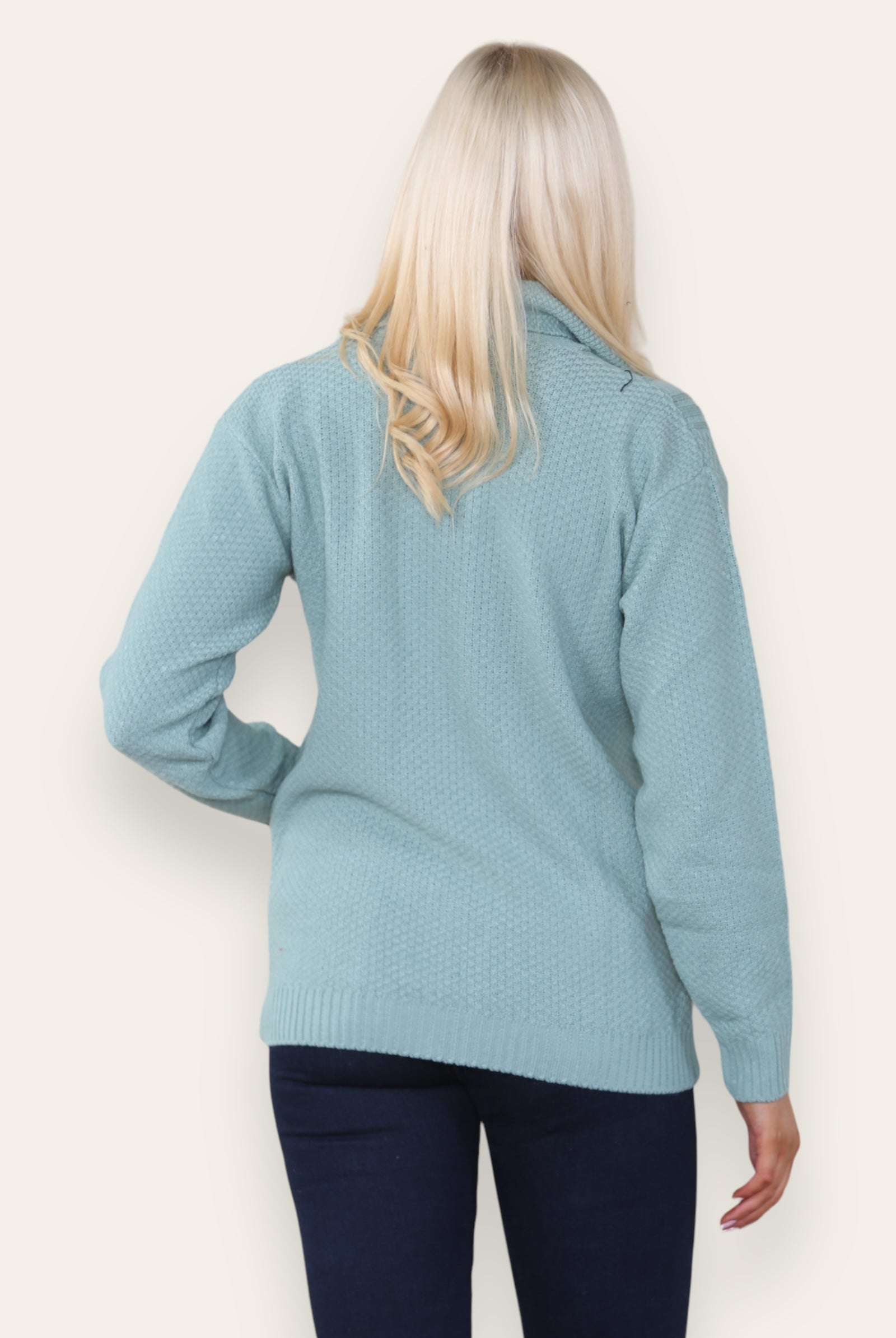 Zip Up Long Sleeve Cardigan Knitted Cardigan WearAll