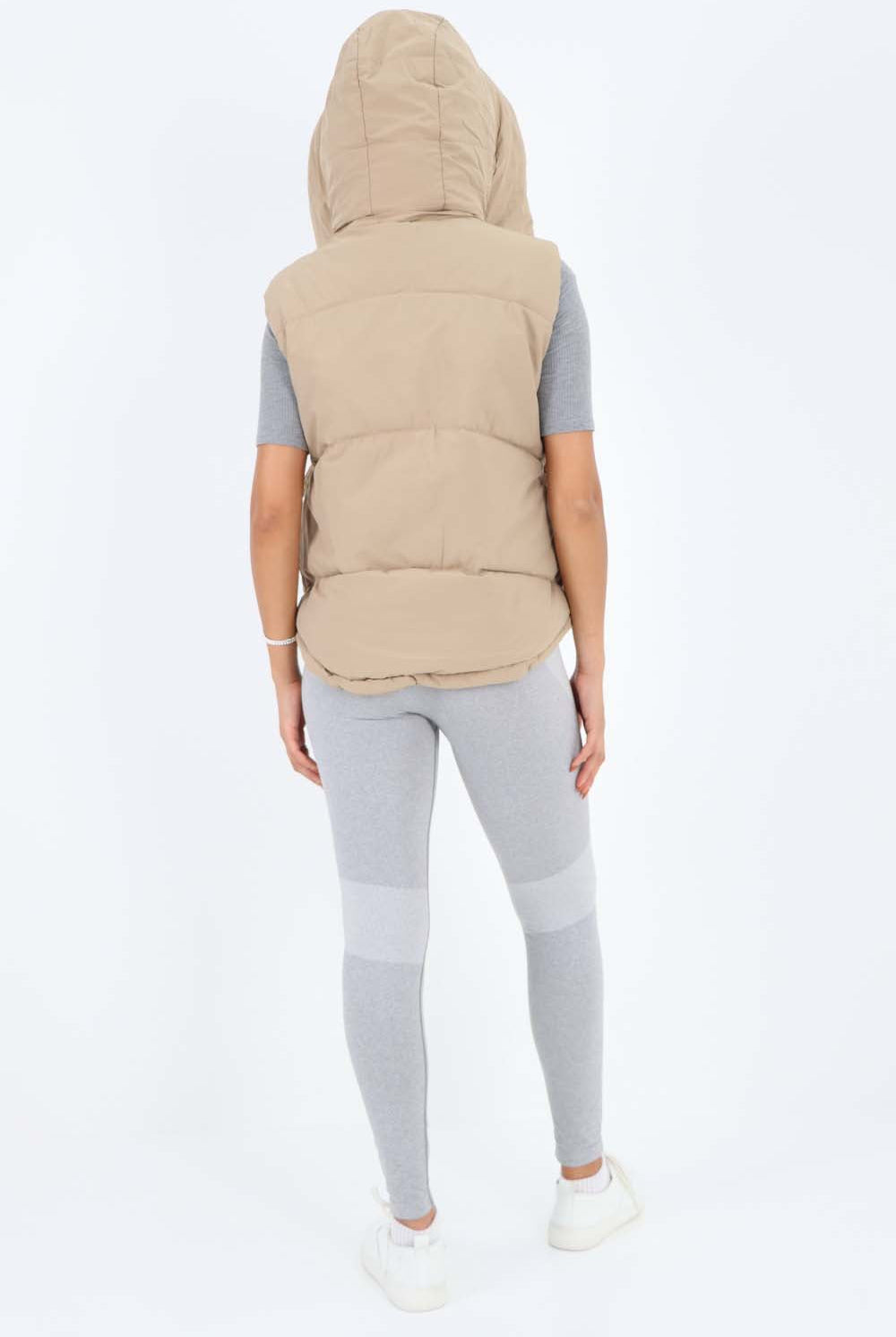 Italian Padded Pockets Hooded Gilet Jackets & Coat WearAll