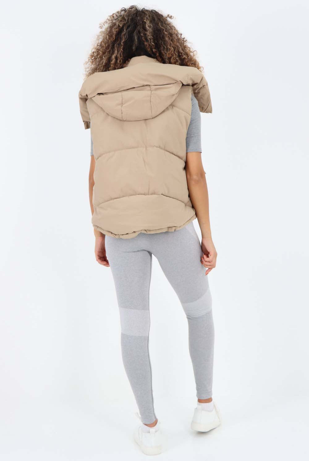 Italian Padded Pockets Hooded Gilet Jackets & Coat WearAll