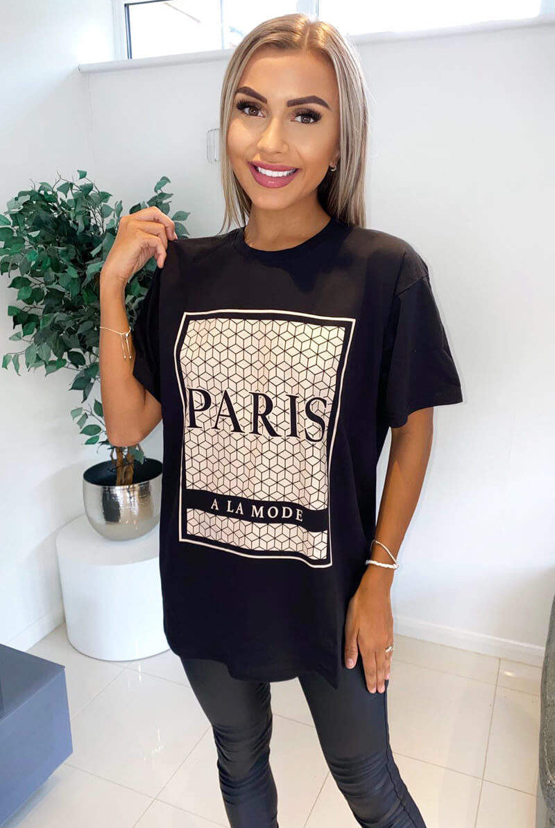 Paris T-Shirt WearAll Black 16-18