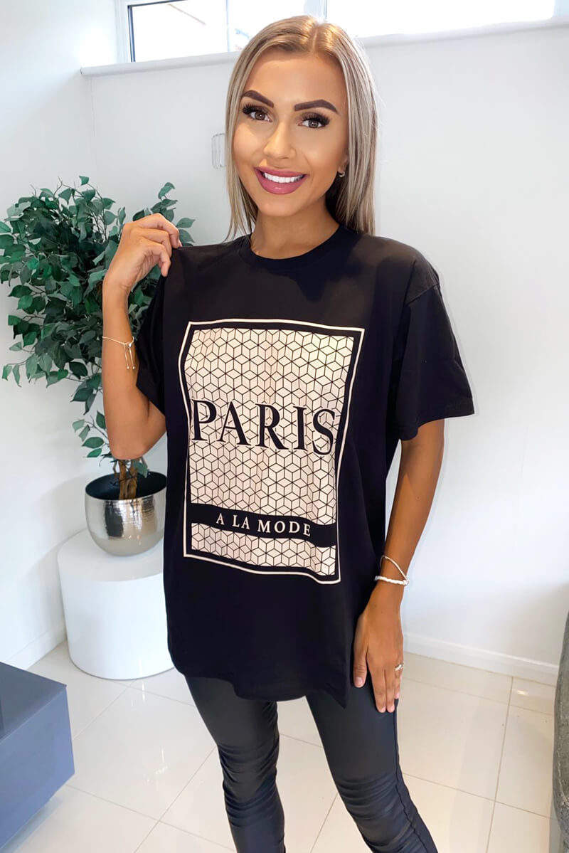 Paris T-Shirt WearAll Black 16-18