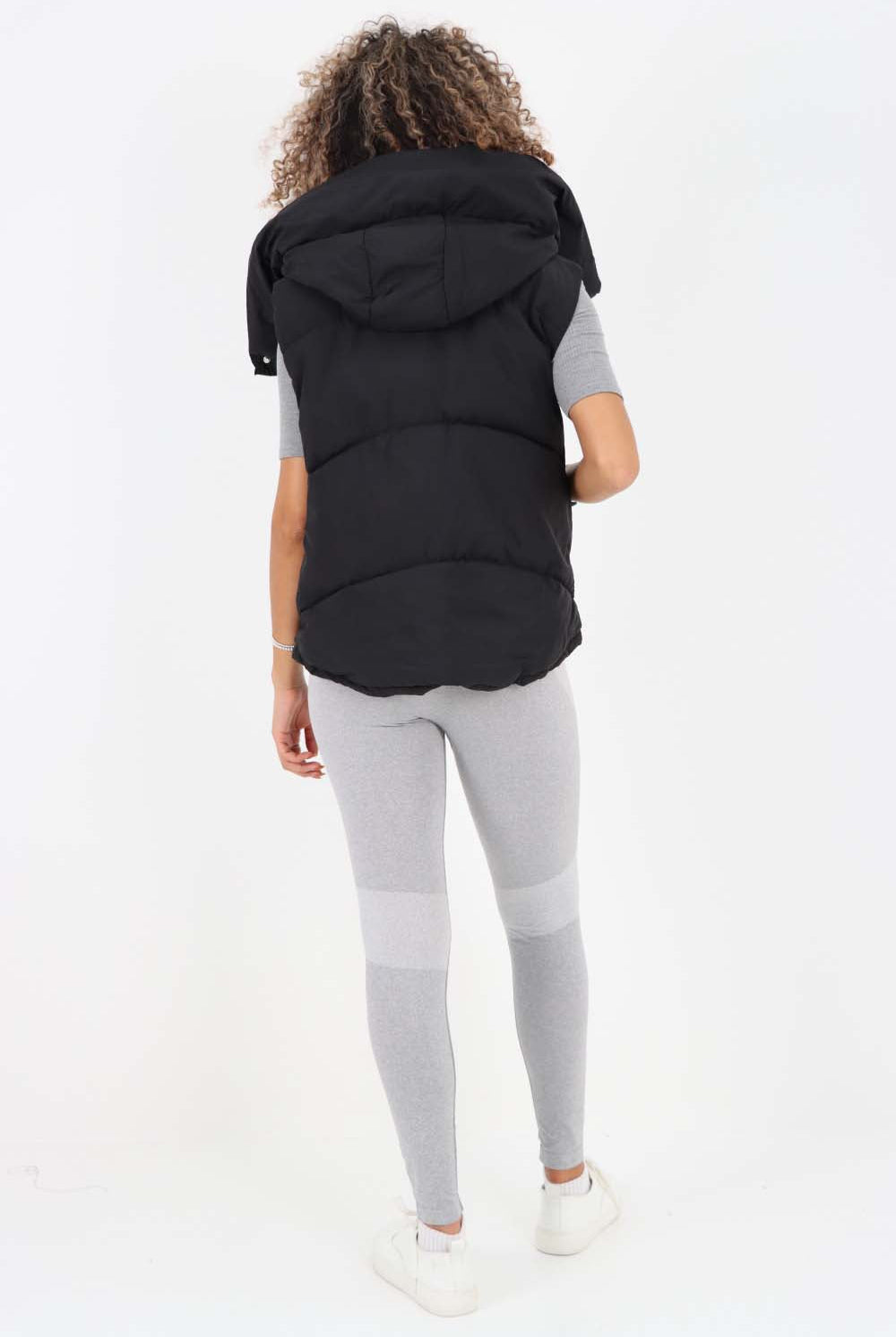 Italian Padded Pockets Hooded Gilet Jackets & Coat WearAll