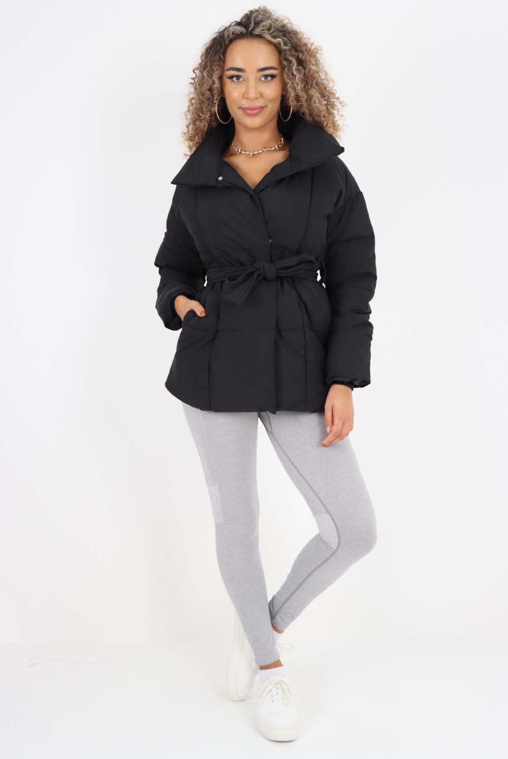Italian Belted Hooded Jacket Coat Jackets & Coat WearAll