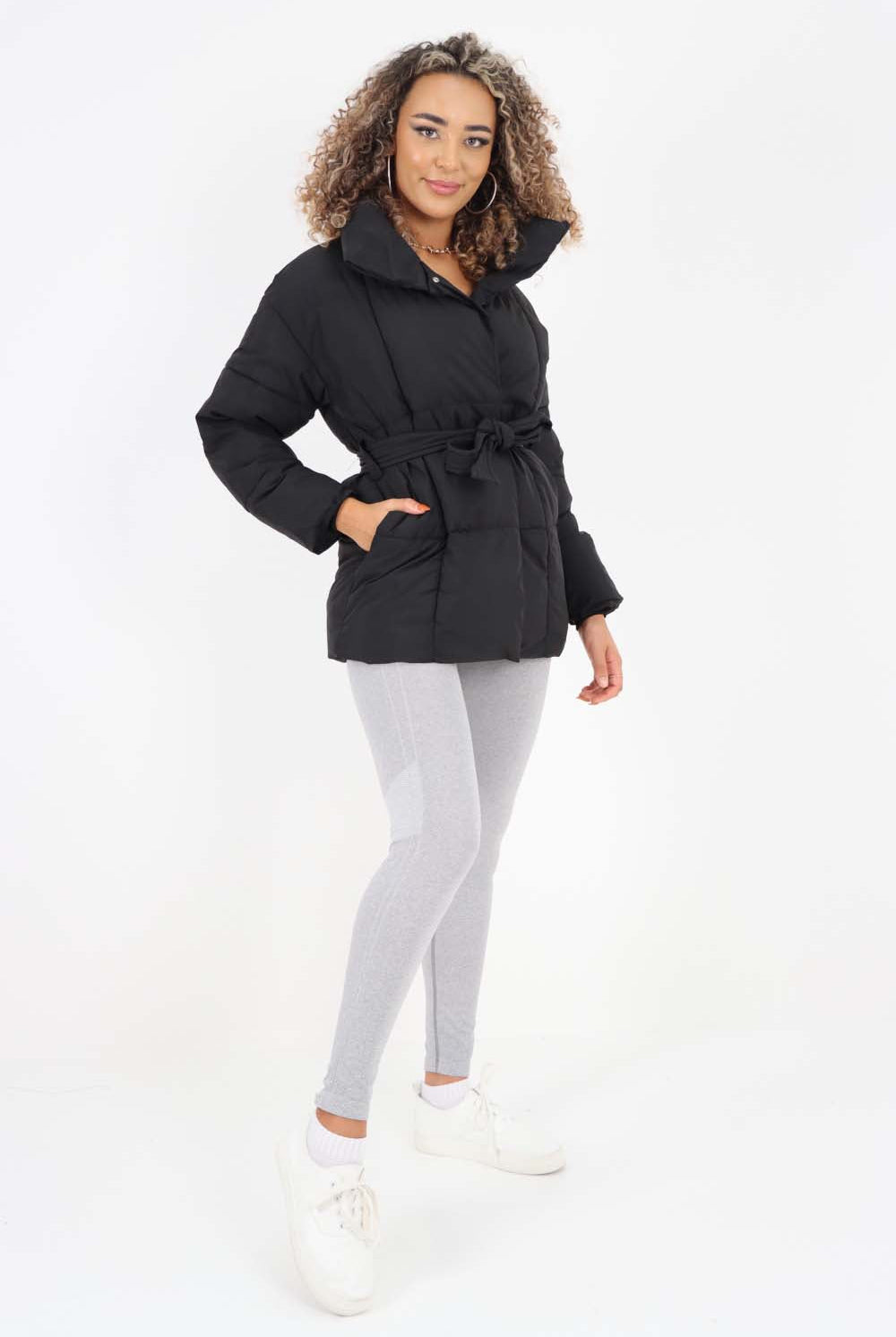 Italian Belted Hooded Jacket Coat Jackets & Coat WearAll