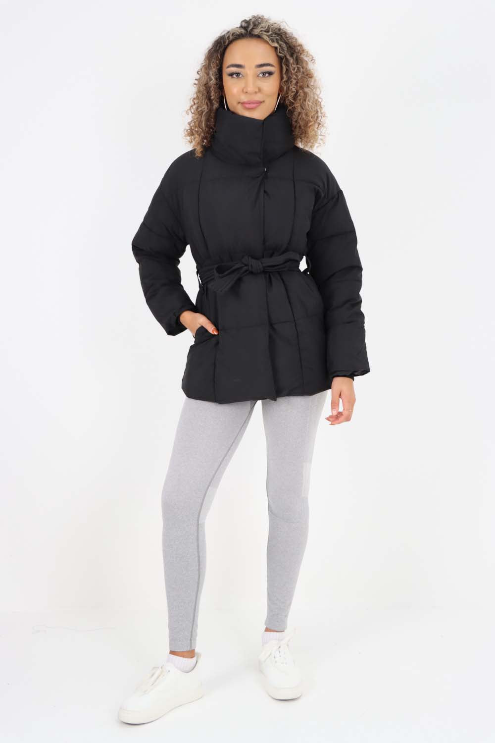 Italian Belted Hooded Jacket Coat Jackets & Coat WearAll