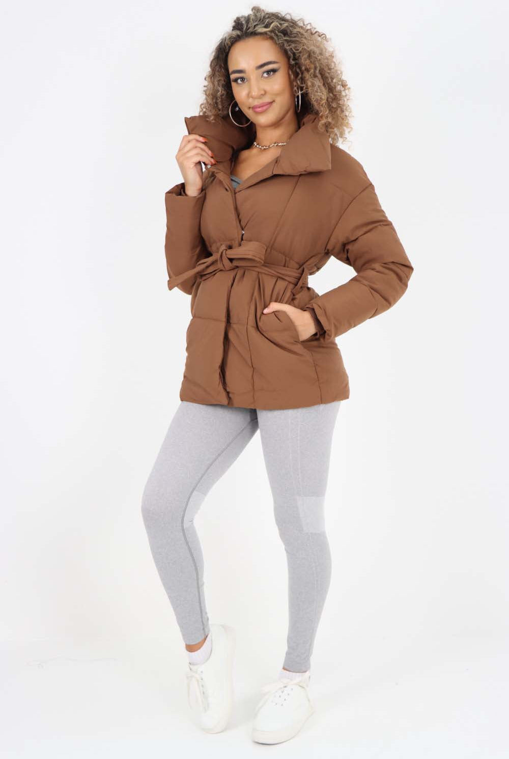 Italian Belted Hooded Jacket Coat Jackets & Coat WearAll