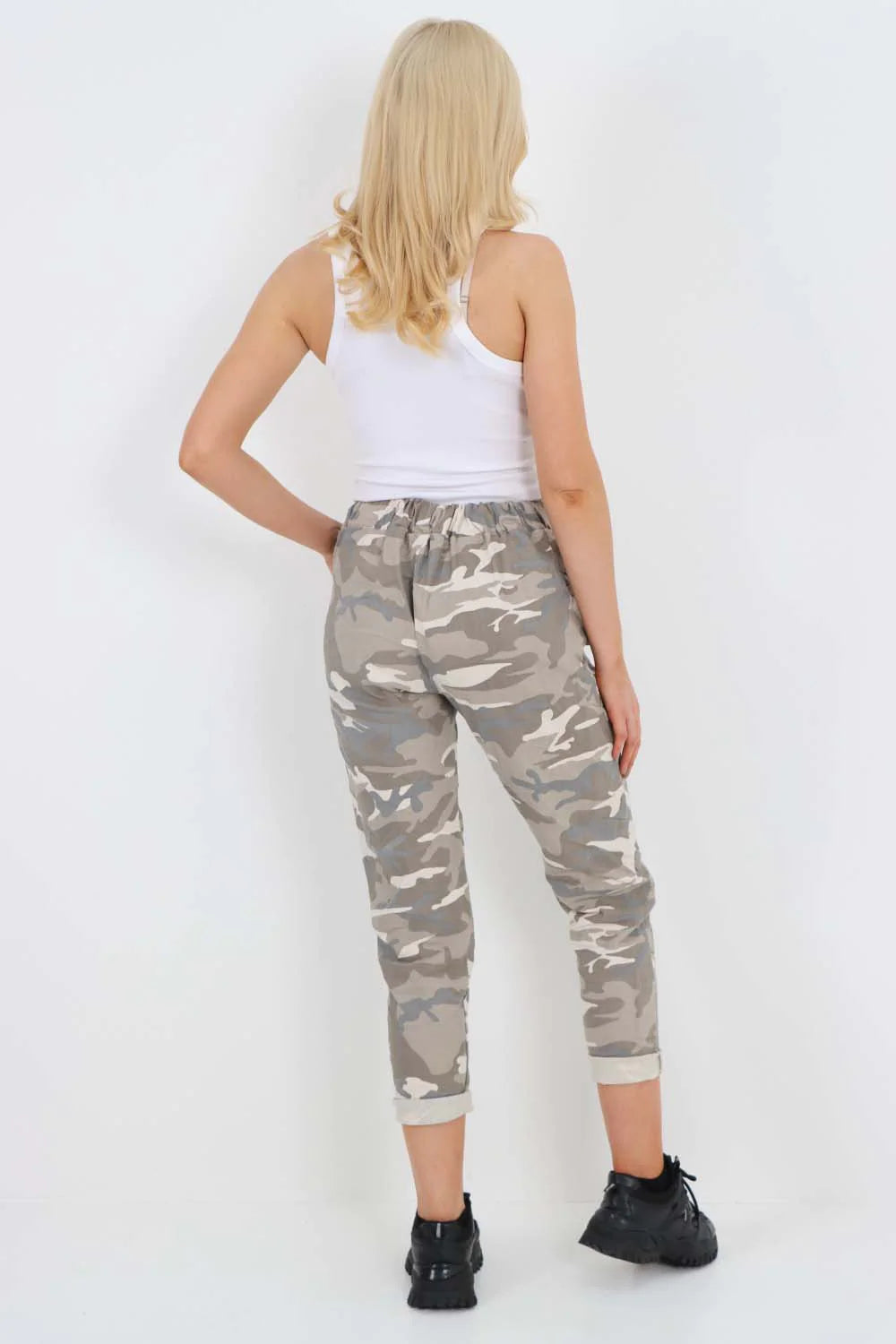 Italian Drawstring Camo Side Pockets Trousers Trouser WearAll