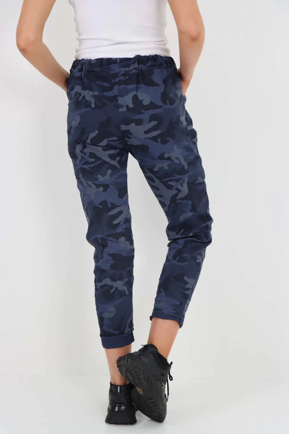 Italian Drawstring Camo Side Pockets Trousers Trouser WearAll