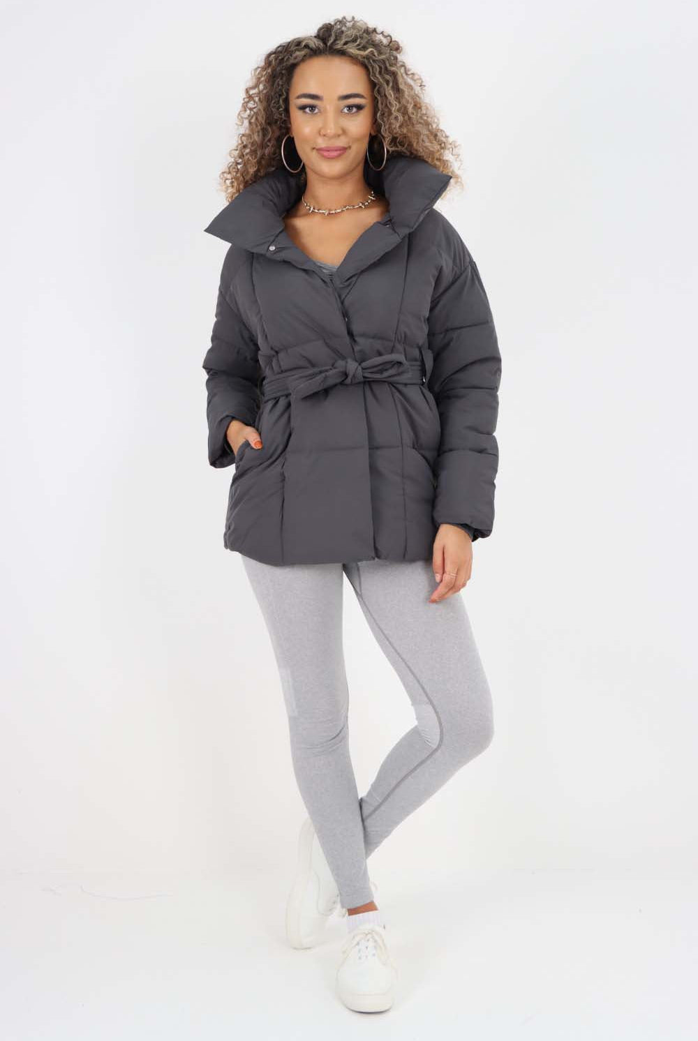 Italian Belted Hooded Jacket Coat Jackets & Coat WearAll