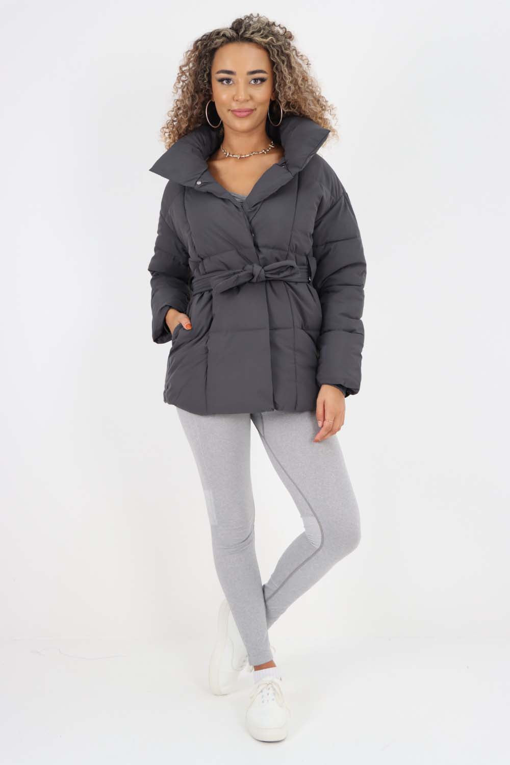 Italian Belted Hooded Jacket Coat Jackets & Coat WearAll