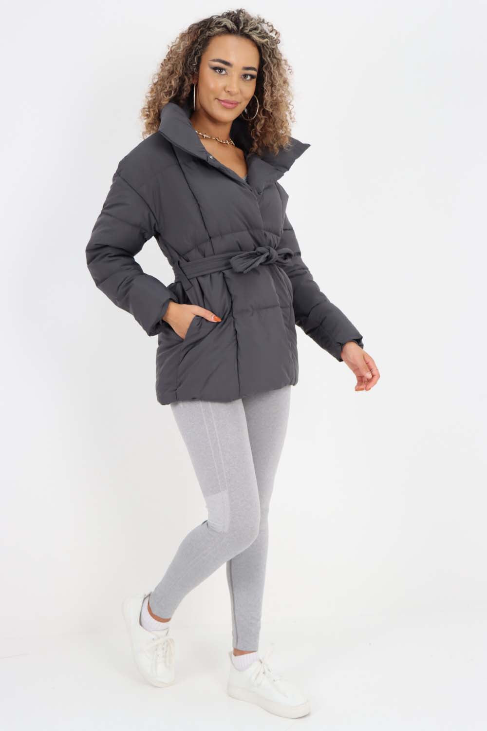 Italian Belted Hooded Jacket Coat Jackets & Coat WearAll