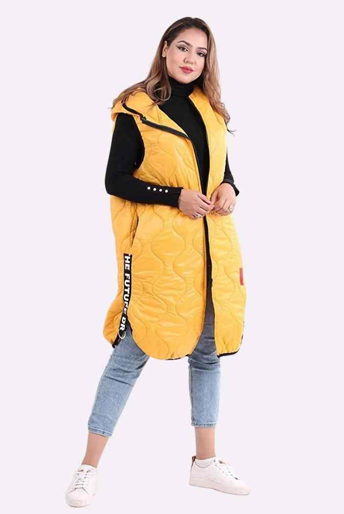 Hooded Puffer Coat Jackets & Coat WearAll Mustard One Size (12-18)