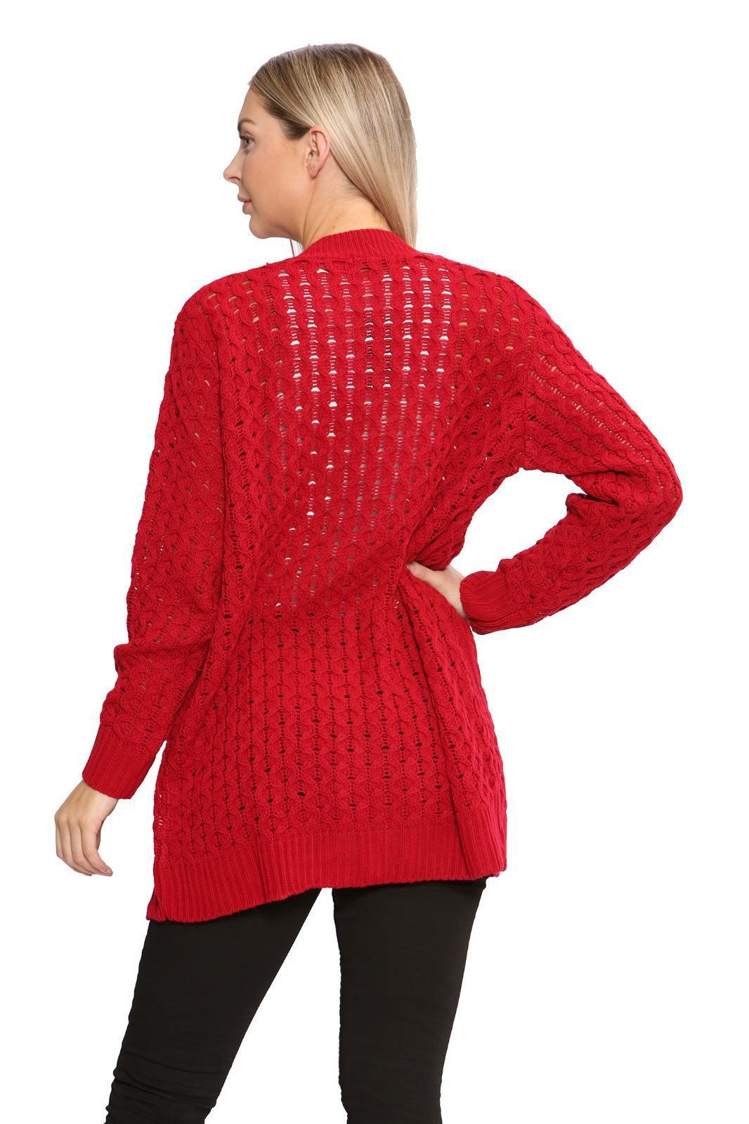 Cable Knitted Open Pocket Cardigan Knitted Cardigan WearAll