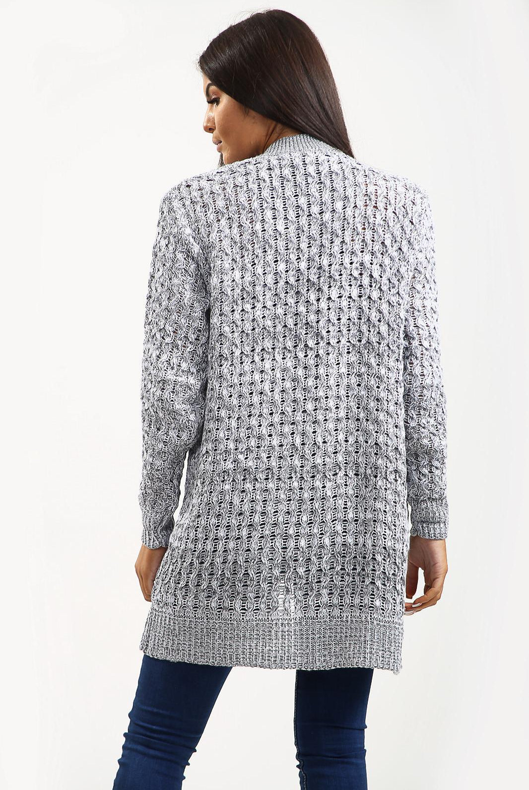 Cable Knitted Open Pocket Cardigan Knitted Cardigan WearAll