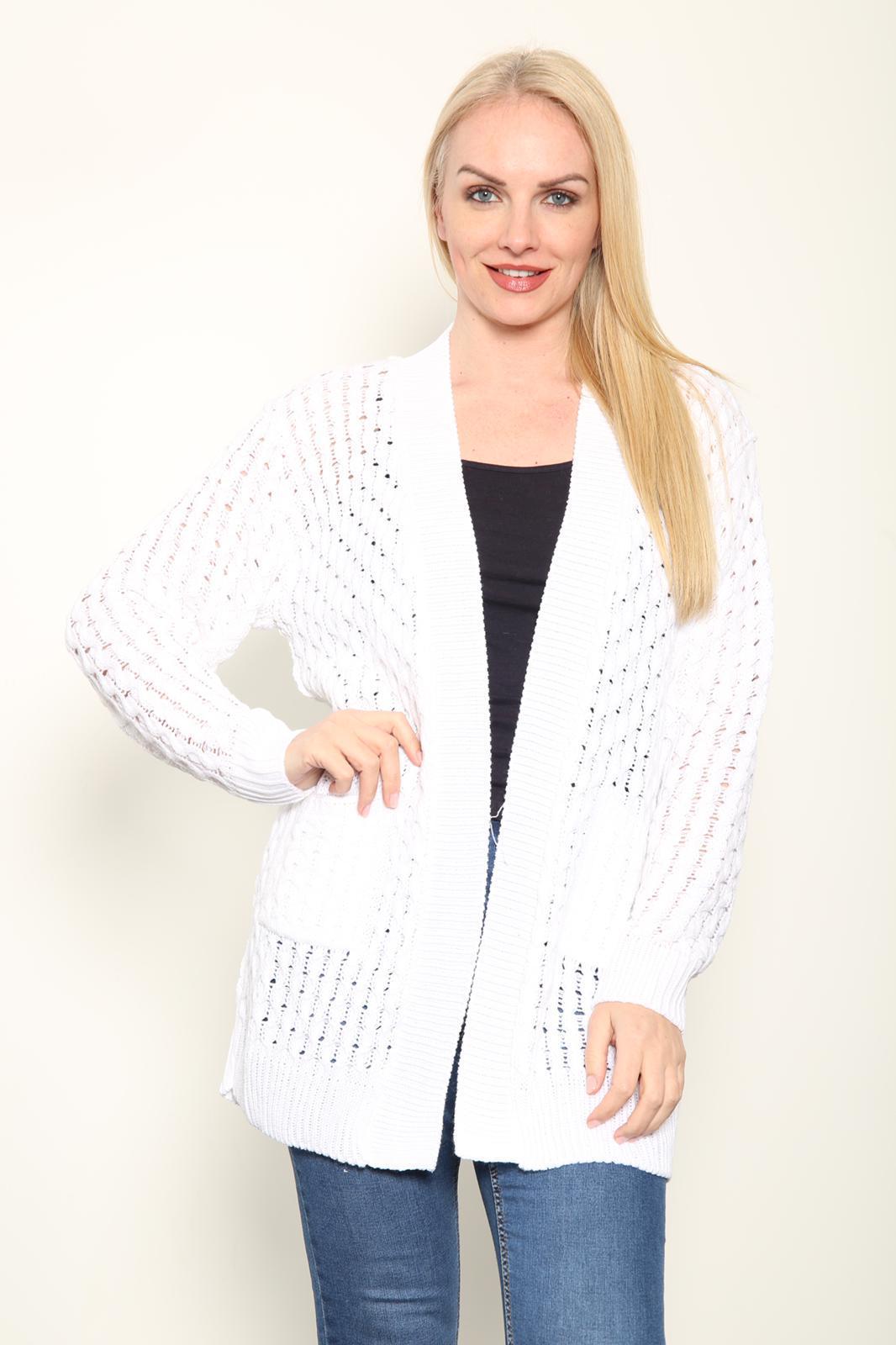 Cable Knitted Open Pocket Cardigan Knitted Cardigan WearAll