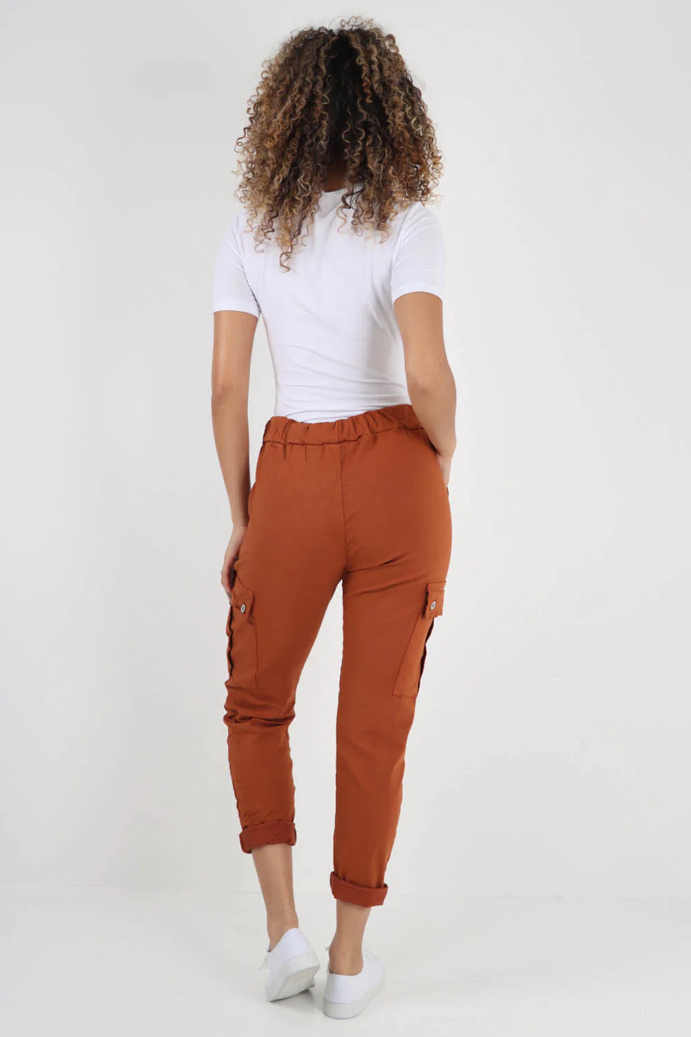 Plus Size Italian Drawstring Waistband Magic Cargo Trouser Trouser WearAll