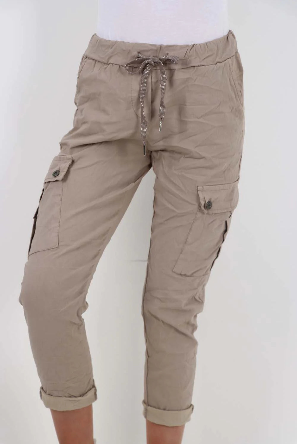 Italian Drawstring Waistband Magic Cargo Trouser Trouser WearAll