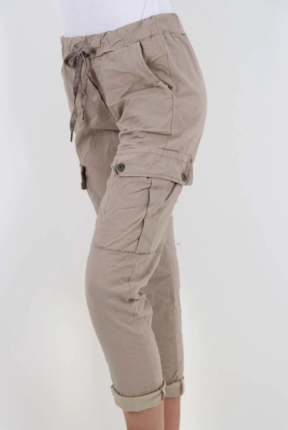 Italian Drawstring Waistband Magic Cargo Trouser Trouser WearAll