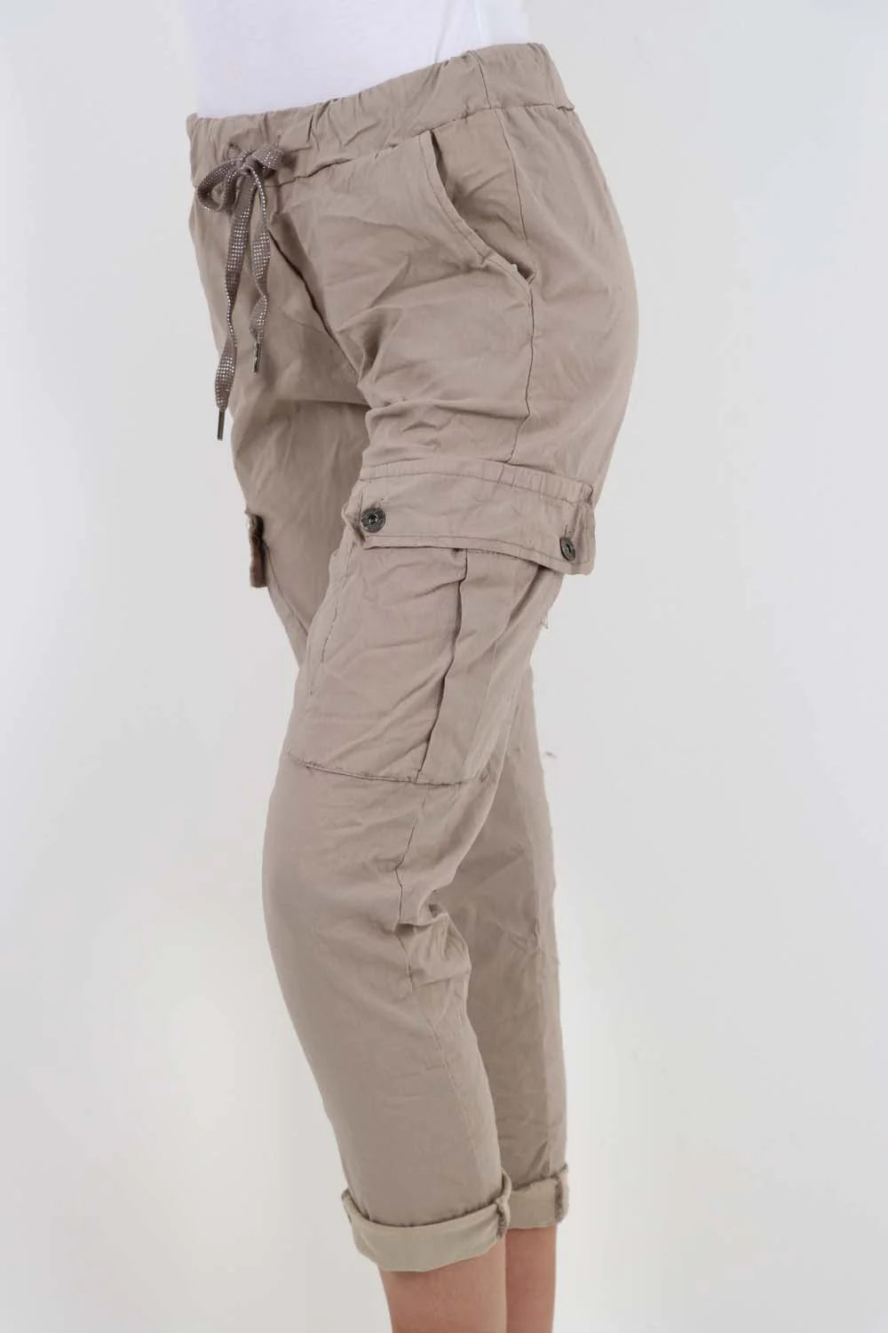 Italian Drawstring Waistband Magic Cargo Trouser Trouser WearAll