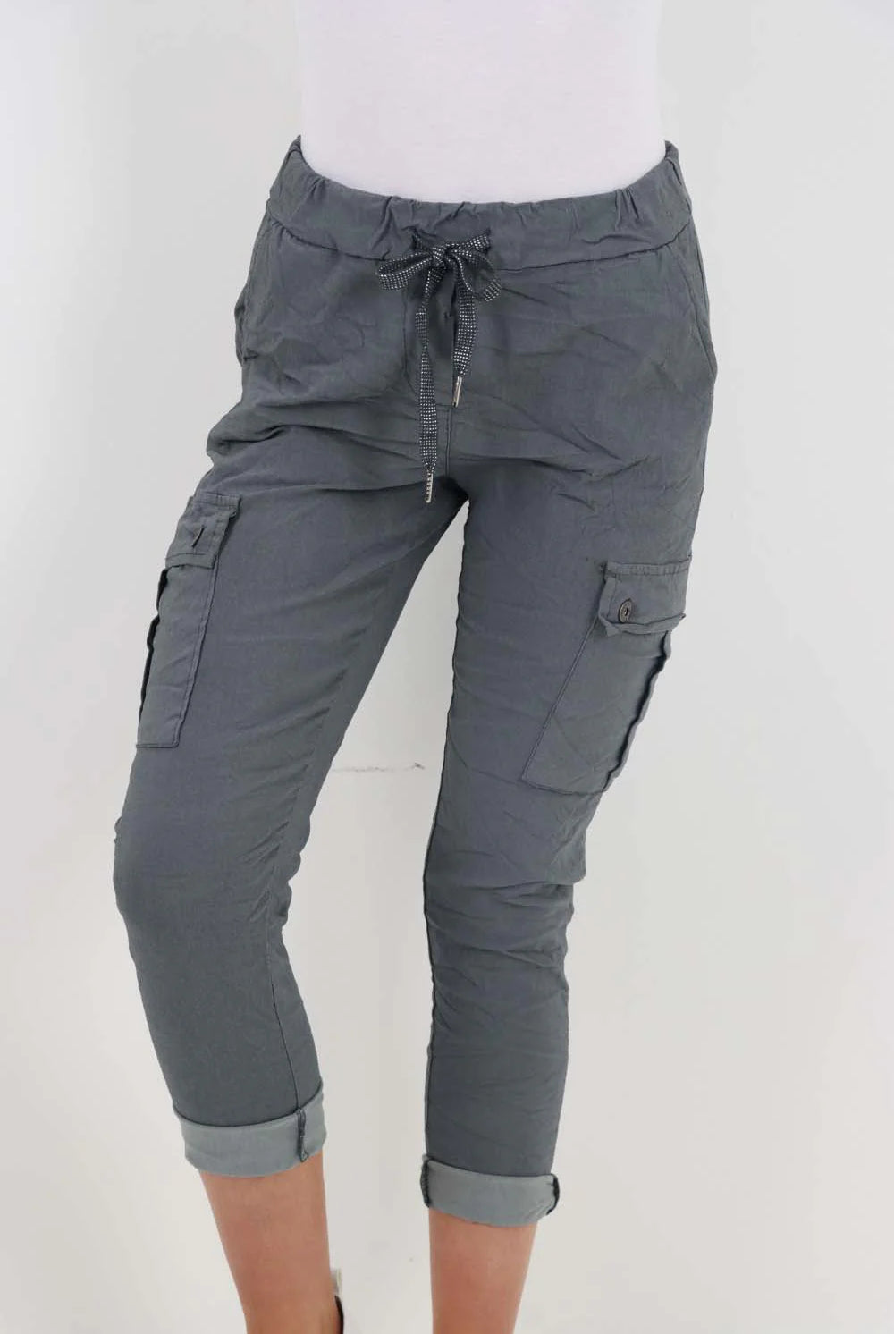 Italian Drawstring Waistband Magic Cargo Trouser Trouser WearAll