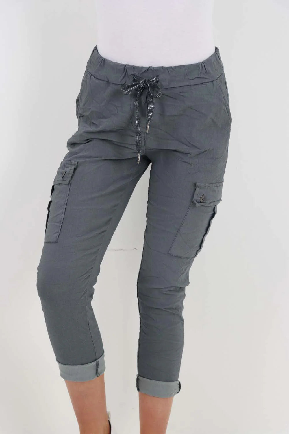 Italian Drawstring Waistband Magic Cargo Trouser Trouser WearAll