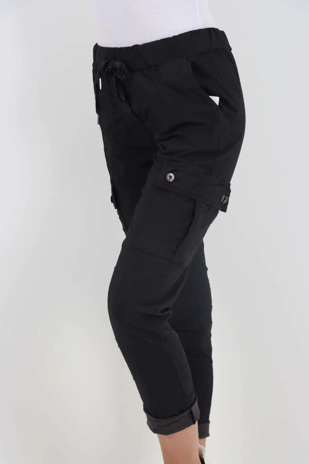 Italian Drawstring Waistband Magic Cargo Trouser Trouser WearAll