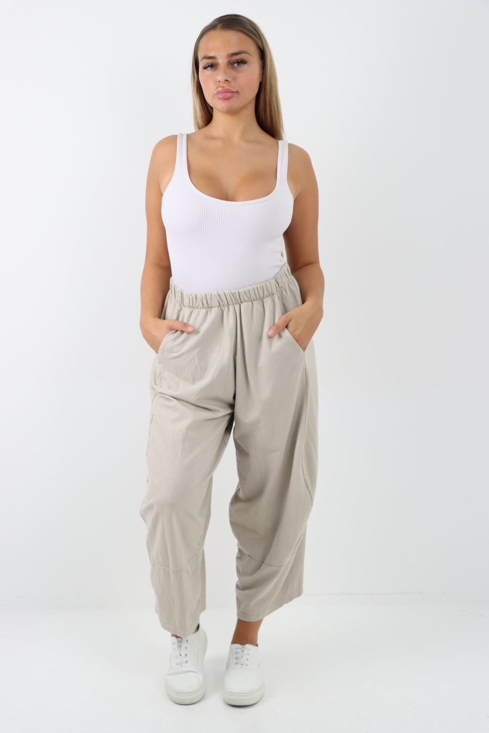 Italian Relaxed Fit Plain Baggy Trouser Trousers WearAll