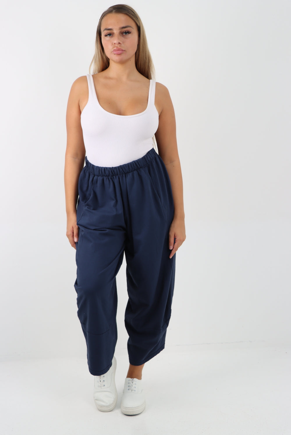 Italian Relaxed Fit Plain Baggy Trouser Trousers WearAll