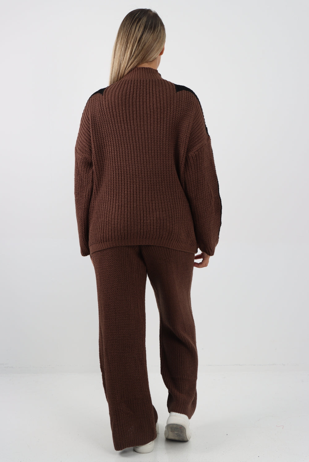 Italian Contrast Panel Knitted Top and Trouser Dresses WearAll