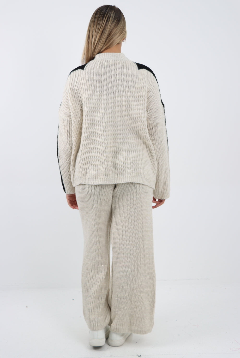 Italian Contrast Panel Knitted Top and Trouser Dresses WearAll