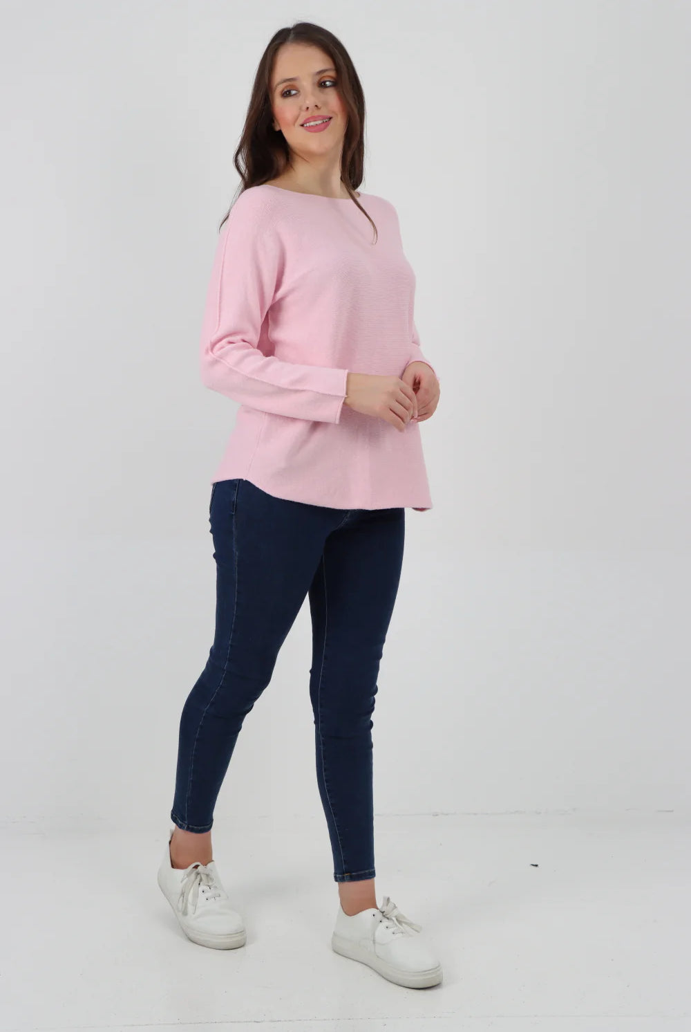 Knitted Jumper Round Neck Basic Sweater Top Sweater WearAll