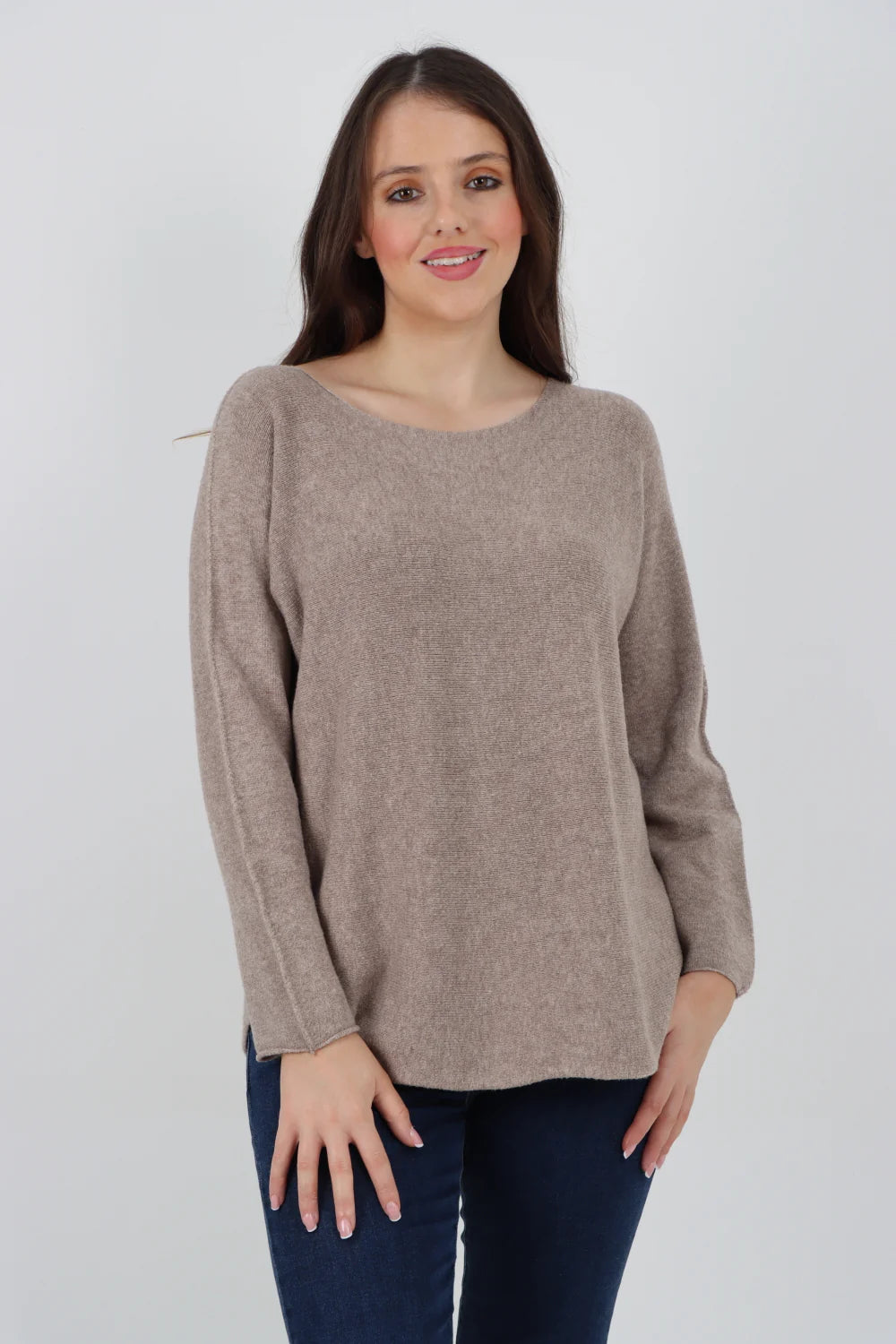 Knitted Jumper Round Neck Basic Sweater Top Sweater WearAll