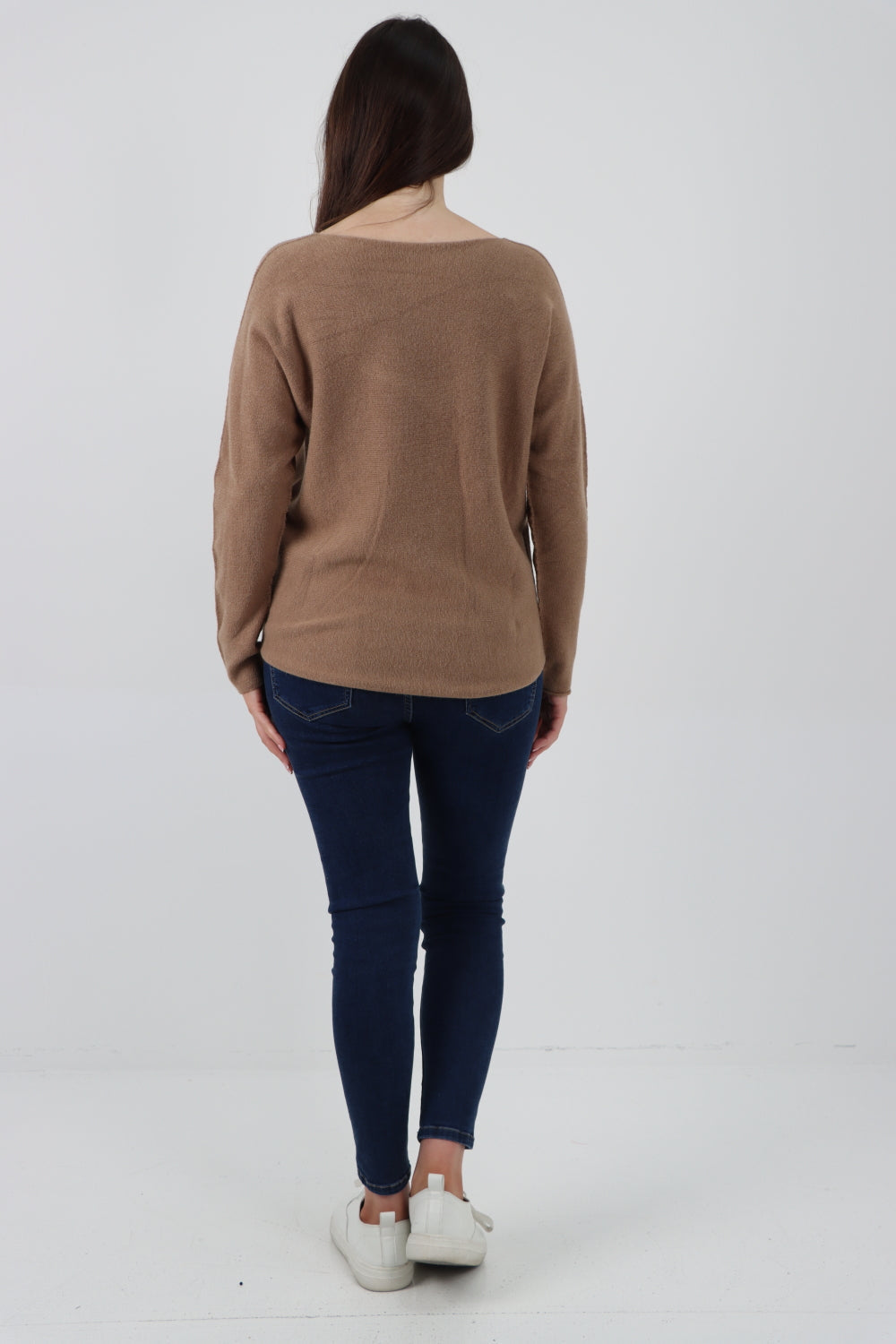 Knitted Jumper V Neck Basic Sweater Top Sweater WearAll