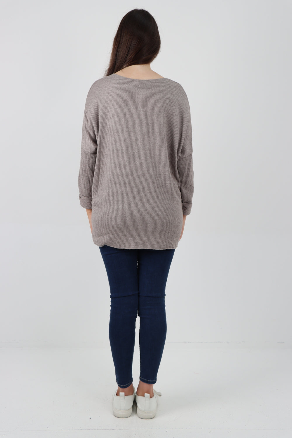 Italian Sequin Detail On Shoulder Soft Knit Jumper Top Jumper WearAll