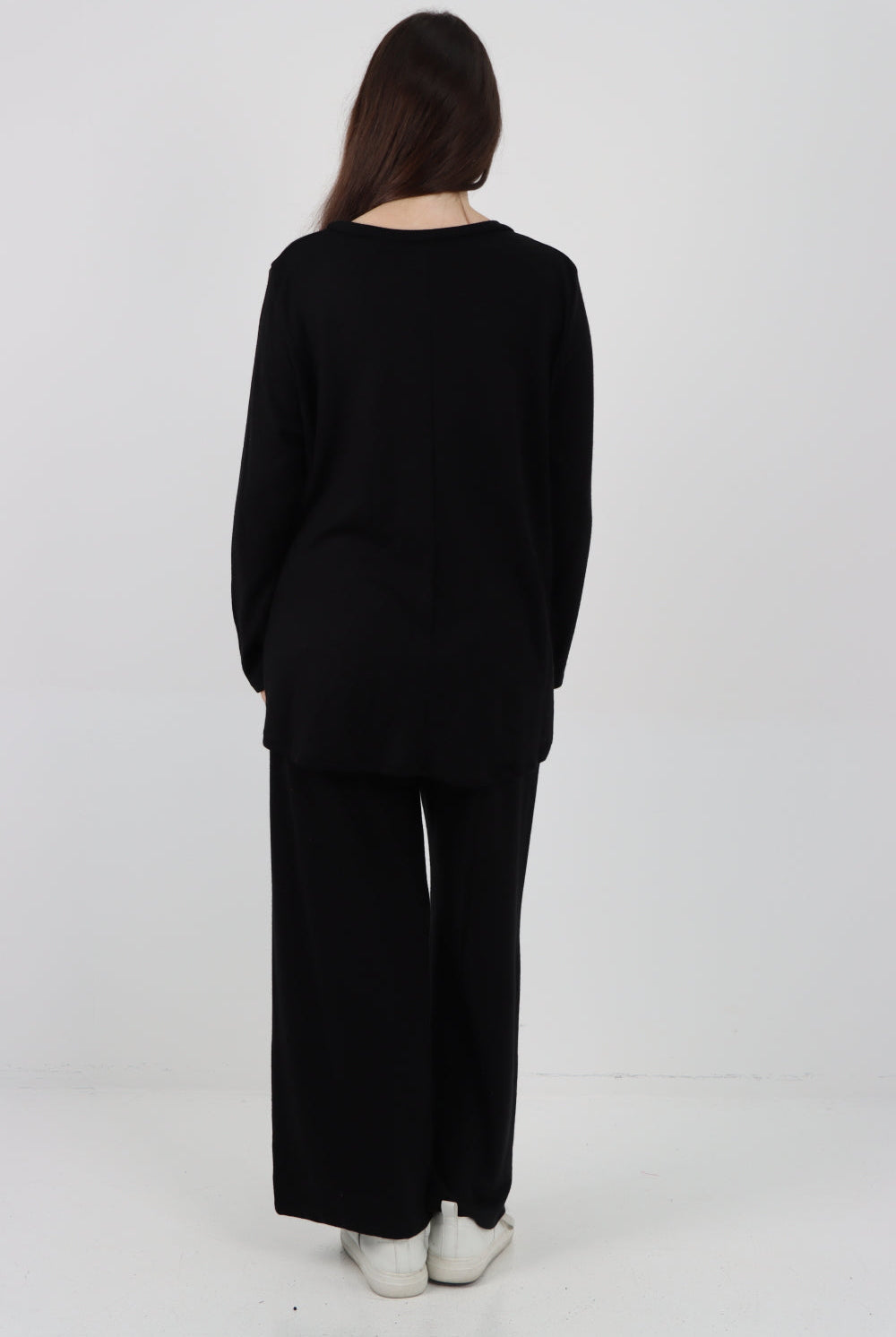 Italian Basic Knitted Plain Soft Top & Trouser Co - Ord Set Co-Ords WearAll