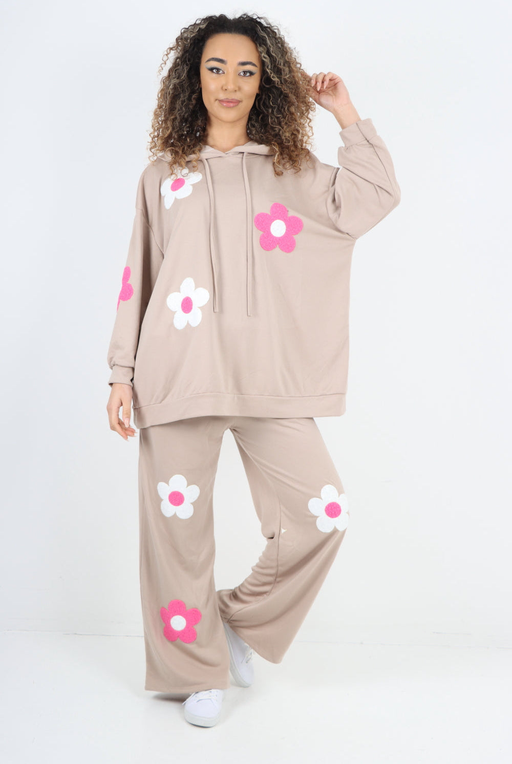 italian ditsy floral print hooded co ord set Co-Ord Suit Set WearAll
