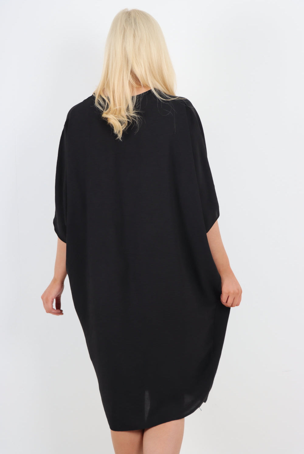 Italian Oversized V Neck Ring Detail Kaftan Dress Dresses WearAll