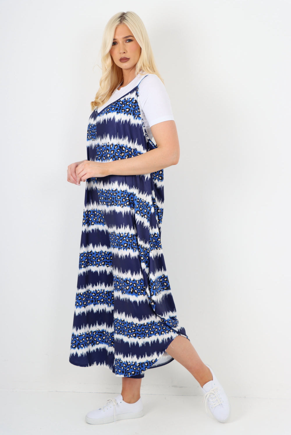 italian animal print deep v neck jumpsuit Jumpsuits & Rompers WearAll