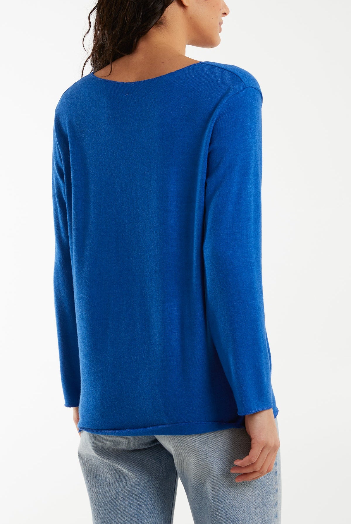 Diamante Dandelion Flower Fine Knit Jumpers WearAll