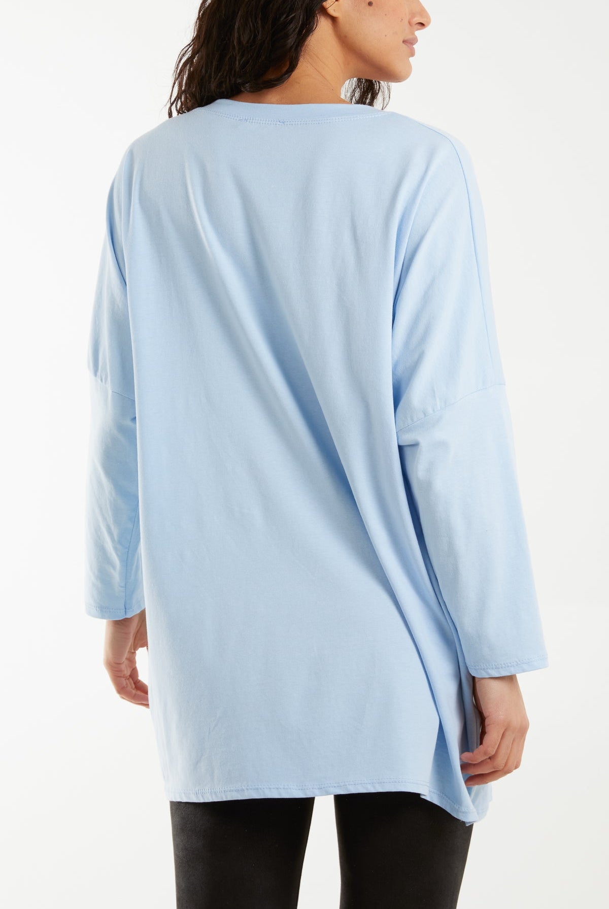 "Love" Rainbow Sequin Long Sleeve Top T-shirts WearAll