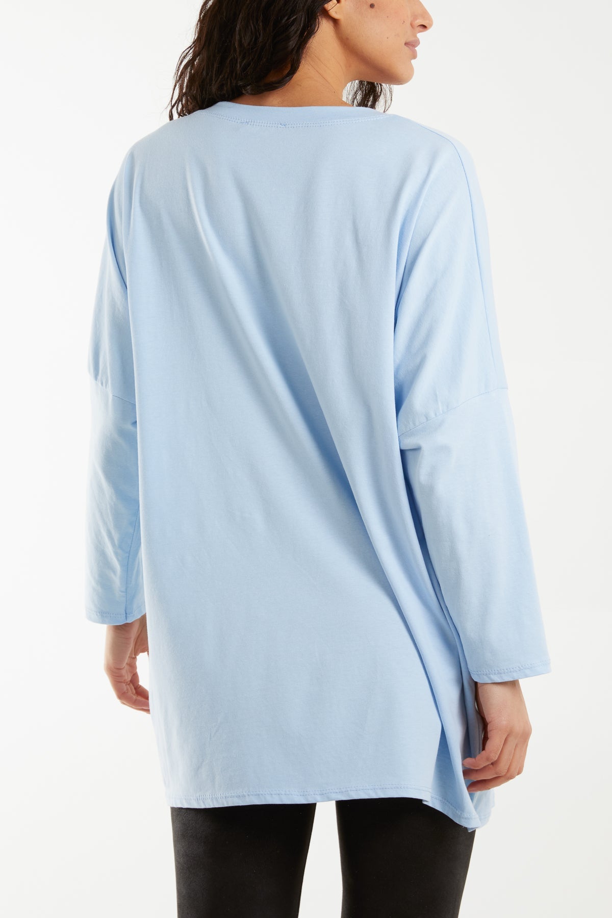 "Love" Rainbow Sequin Long Sleeve Top T-shirts WearAll