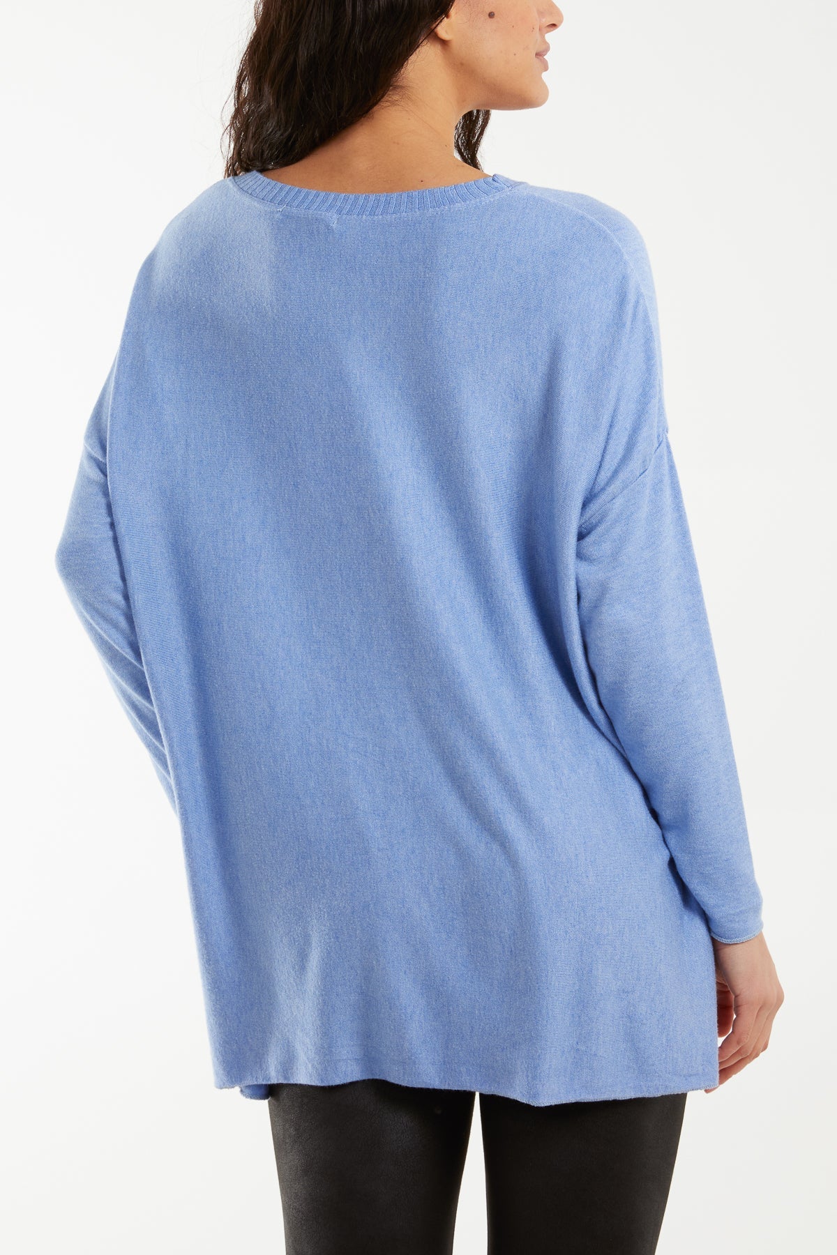 Diamante Star Foil Design High Low Jumper Jumpers WearAll