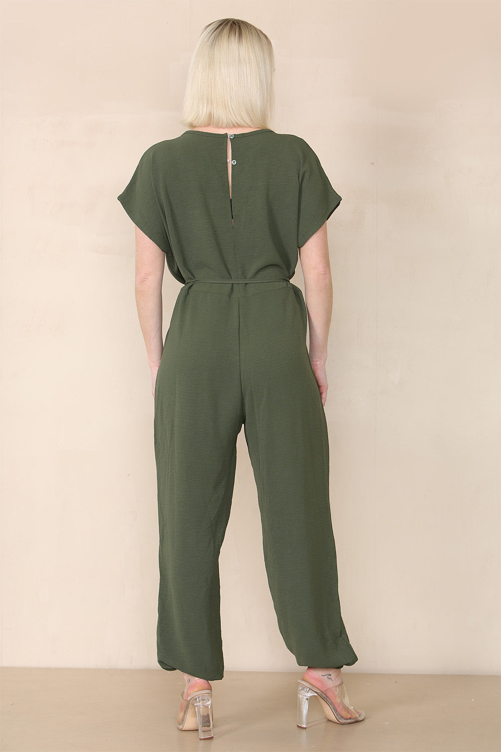 Tie Waist Stylish Harem Jumpsuit Playsuits & Jumpsuits WearAll